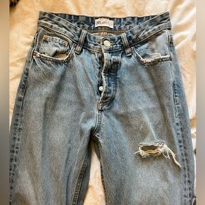 Zara Wide Leg Distressed Jeans 24